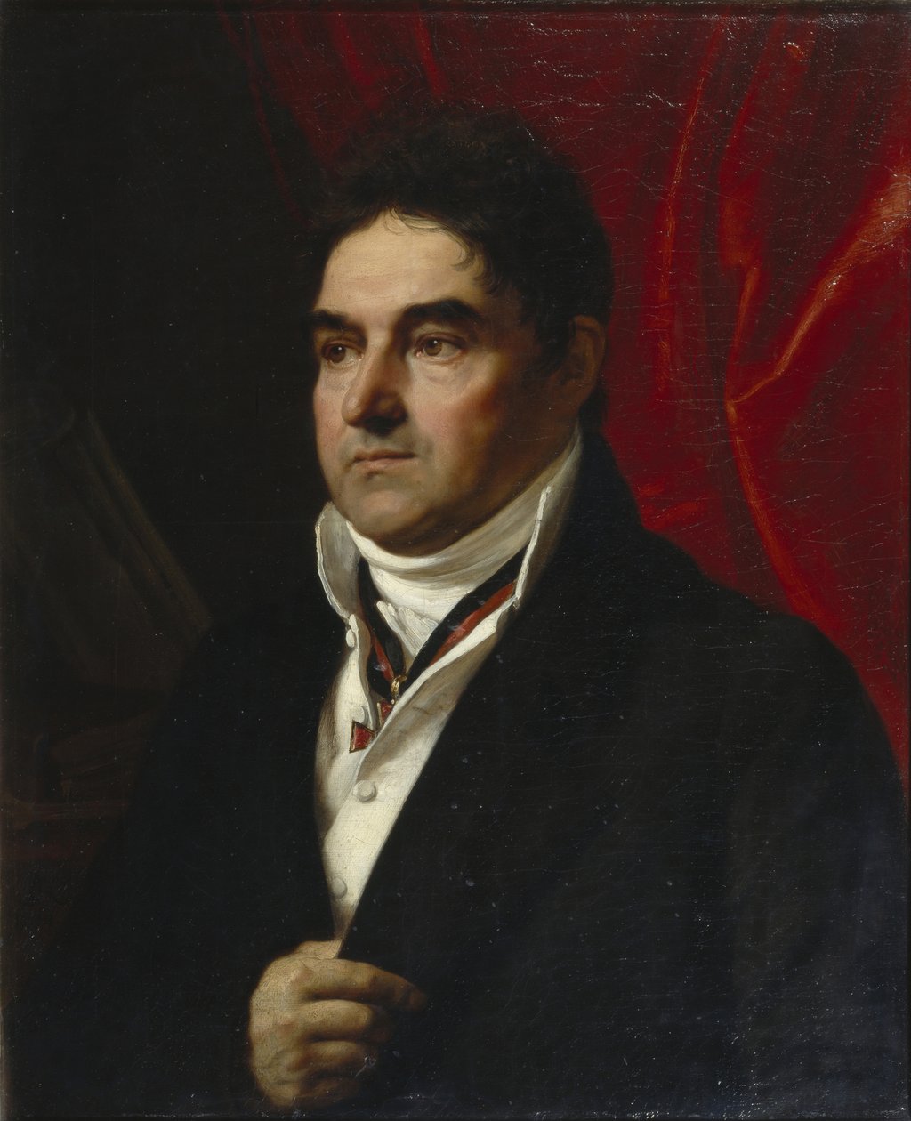 Portret Wasilija Siemionowicza Chwostowa 1756-1832, 1814 autorstwa Orest Adamovich Kiprensky