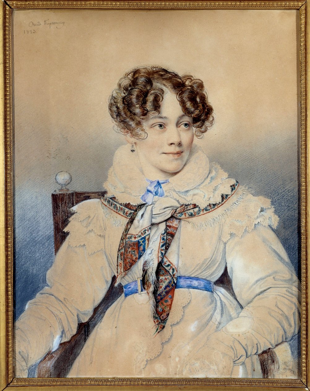Portret pisarki Sophie Rostopchine (1799-1874), Hrabina Segur Rysunek Oresta Adamovicha Kiprensky