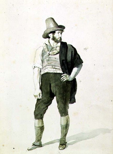 Młody Włoch, ok.1834 (akwarela) autorstwa Orest Adamovich Kiprensky