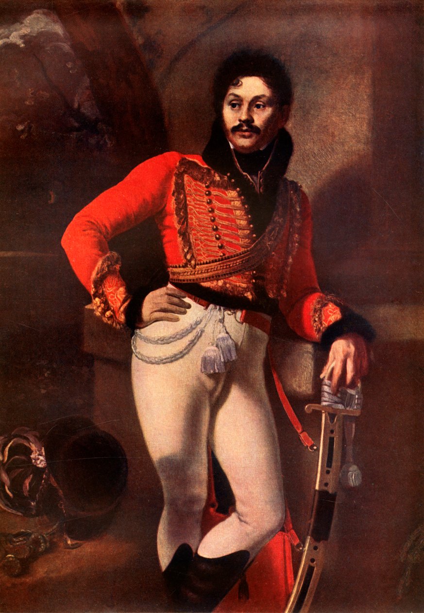 Portret Denisa Davydova, ok. 1811, 1939 r. autorstwa Orest Adamovich Kiprensky