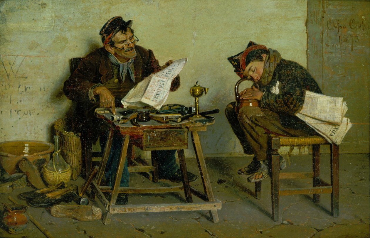 Polityczny szewc autorstwa Orfeo Orfei