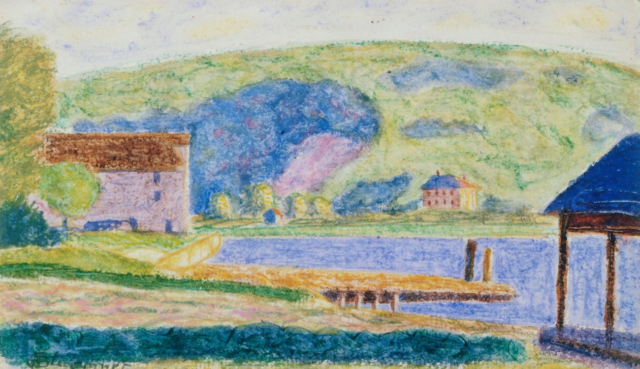 Port zimnej wiosny autorstwa Oscar Florianus Bluemner