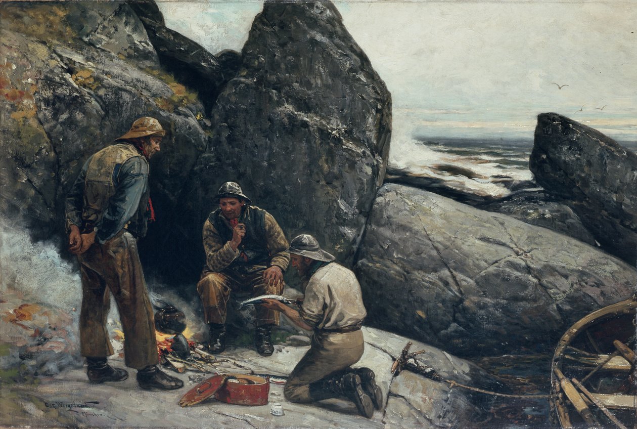 Rybacy autorstwa Oscar Arnold Wergeland