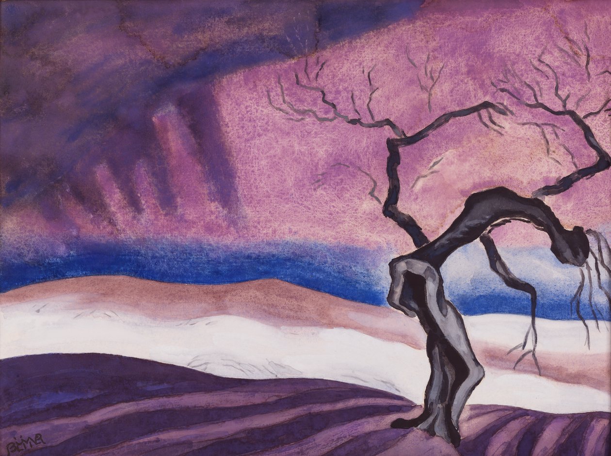 Śmierć, 1926. autorstwa Oscar Bluemner
