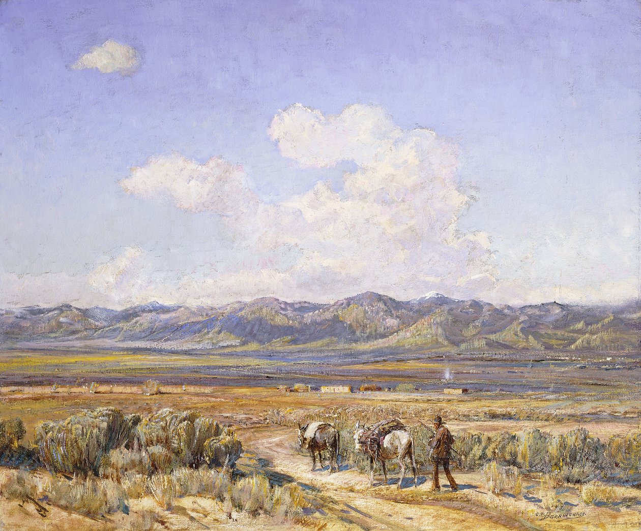 Pięć mil do Taos autorstwa Oscar Edward Berninghaus