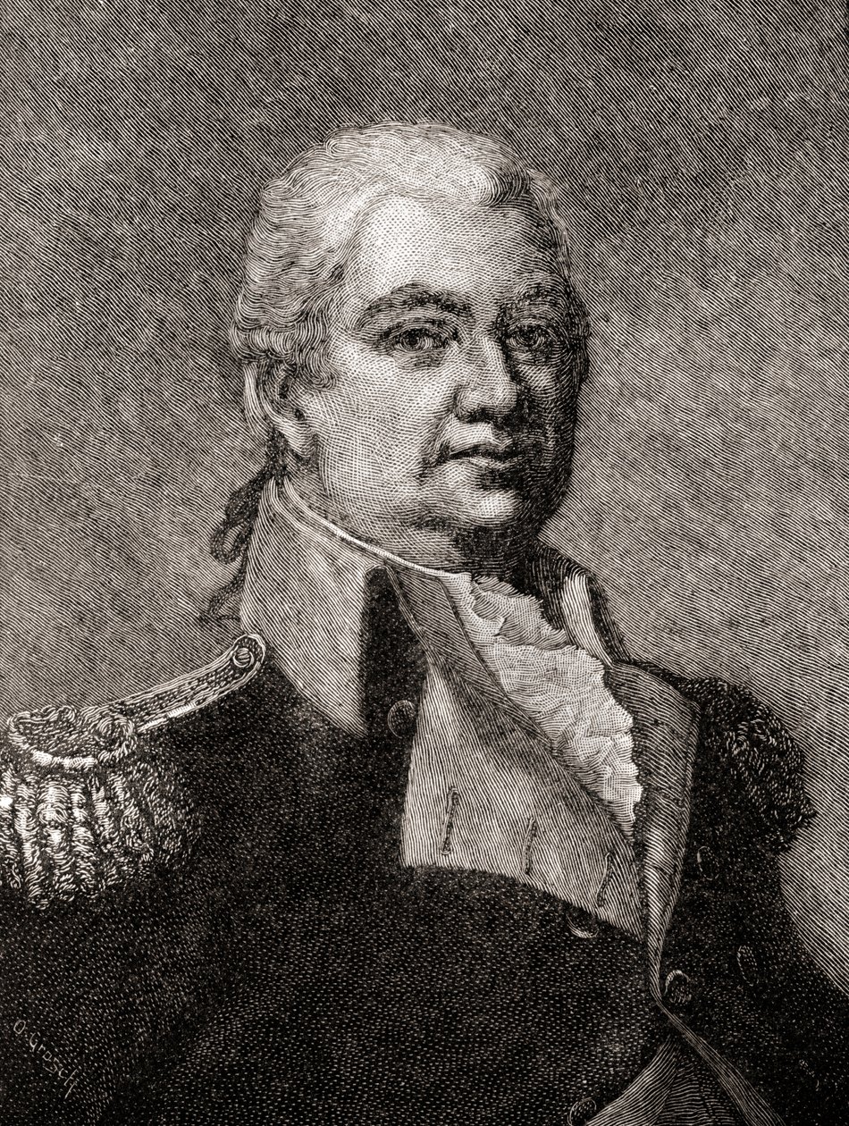 Henry Knox, z Historii naszego kraju, 1905 (drewno) autorstwa Oscar Edward Grosch
