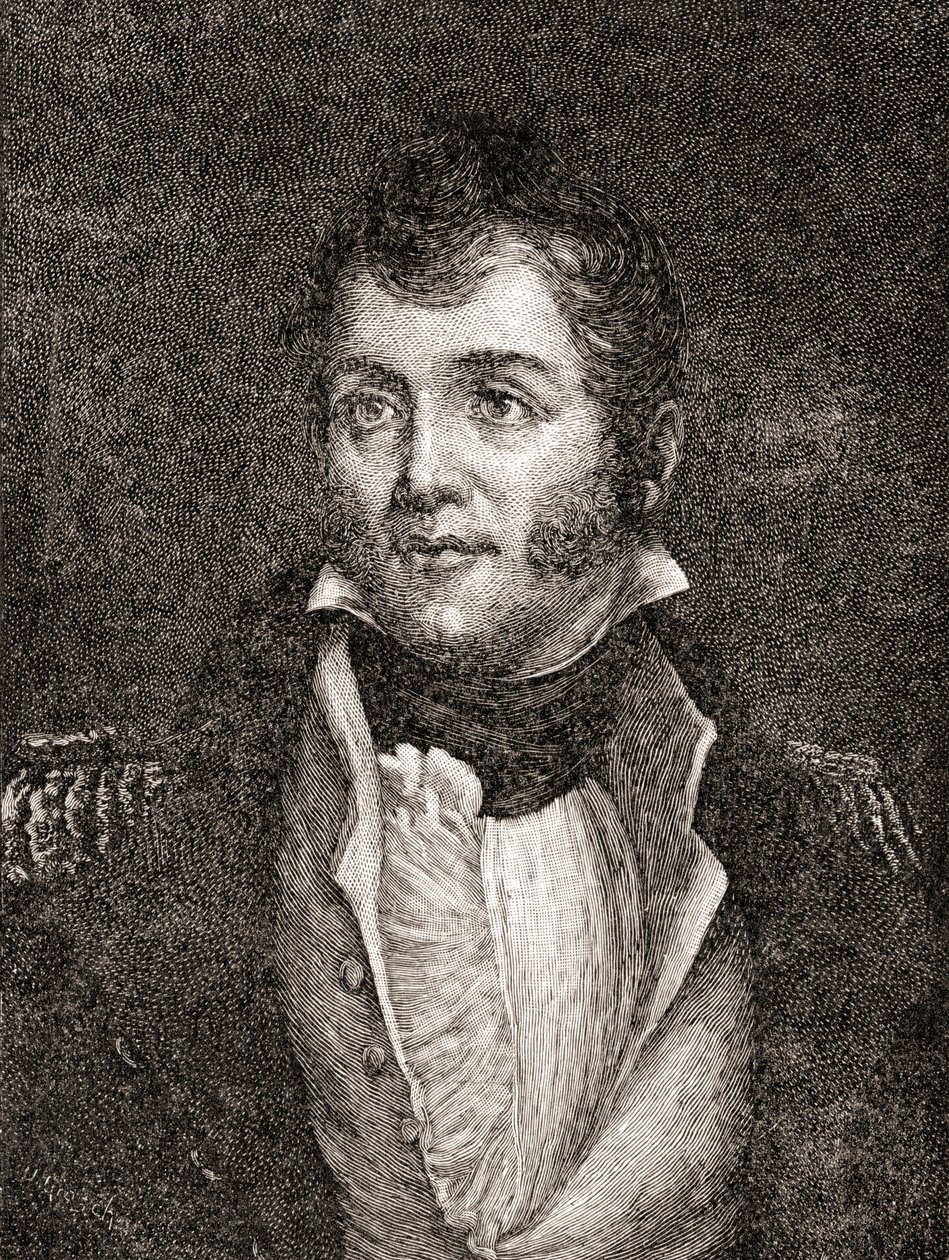 Komandor Marynarki Wojennej Stanów Zjednoczonych Oliver Hazard Perry, z Historii naszego kraju, opublikowany w 1905 r. (drewno) autorstwa Oscar Edward Grosch