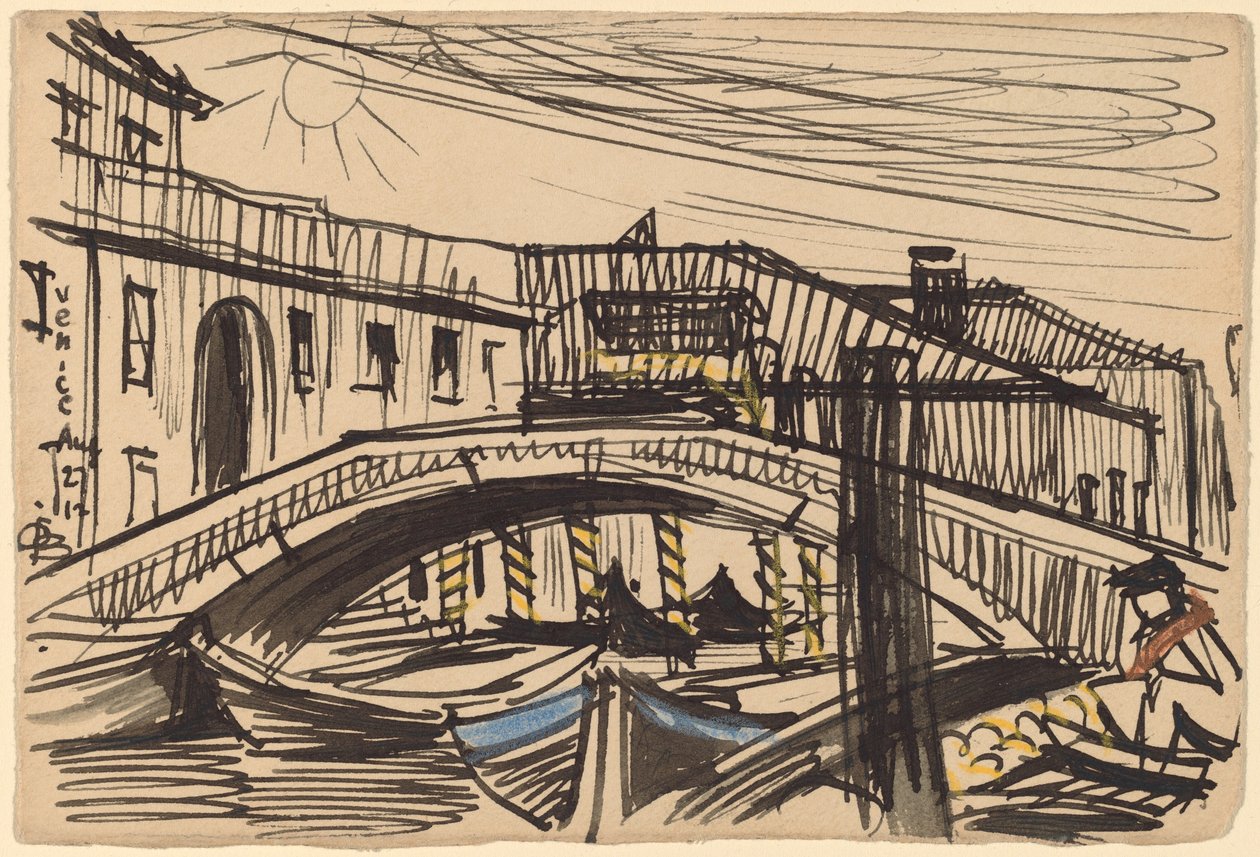 Wenecja, Łodzie autorstwa Oscar F. Bluemner