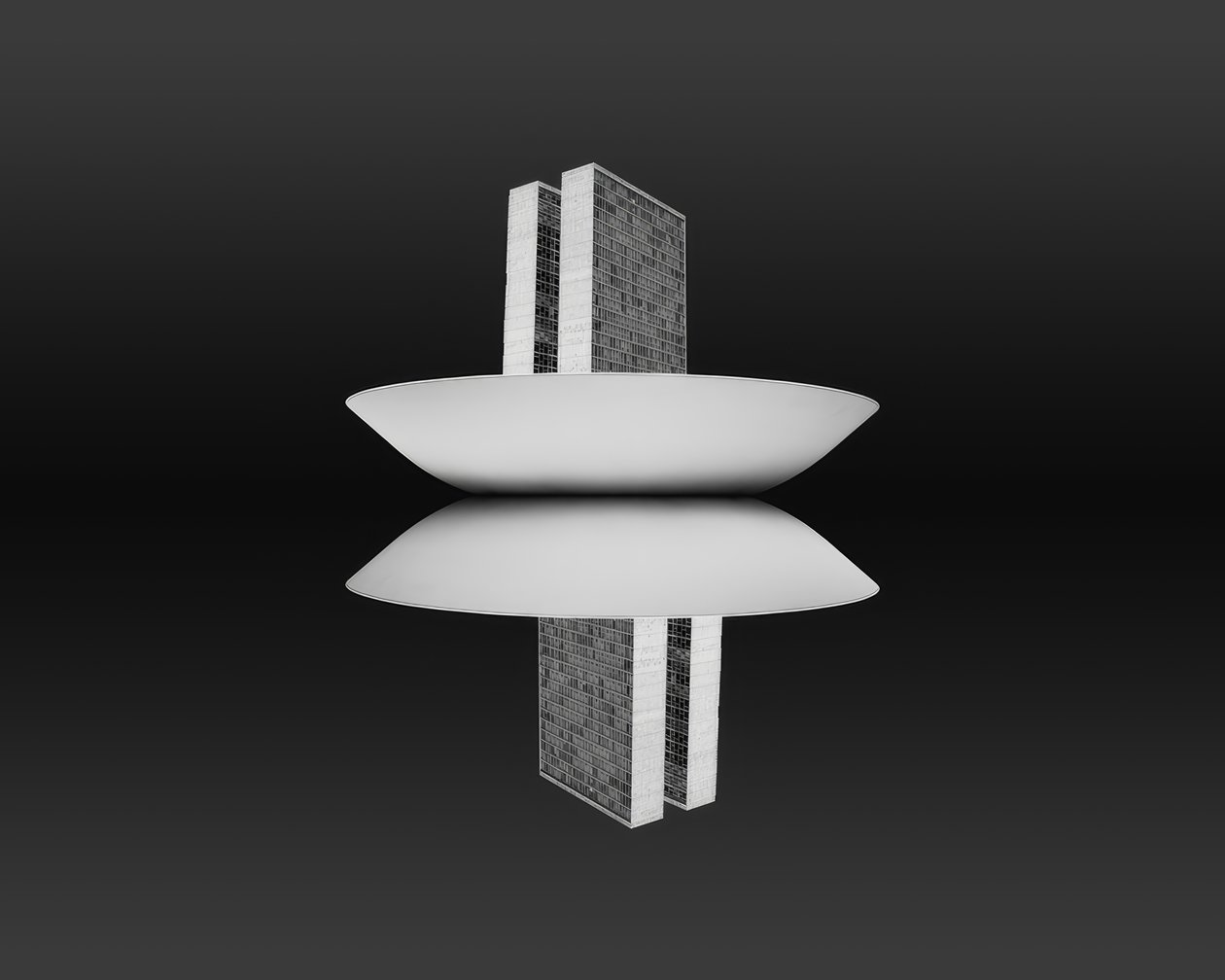 Brasilia, Kongres Narodowy autorstwa Oscar Niemeyer