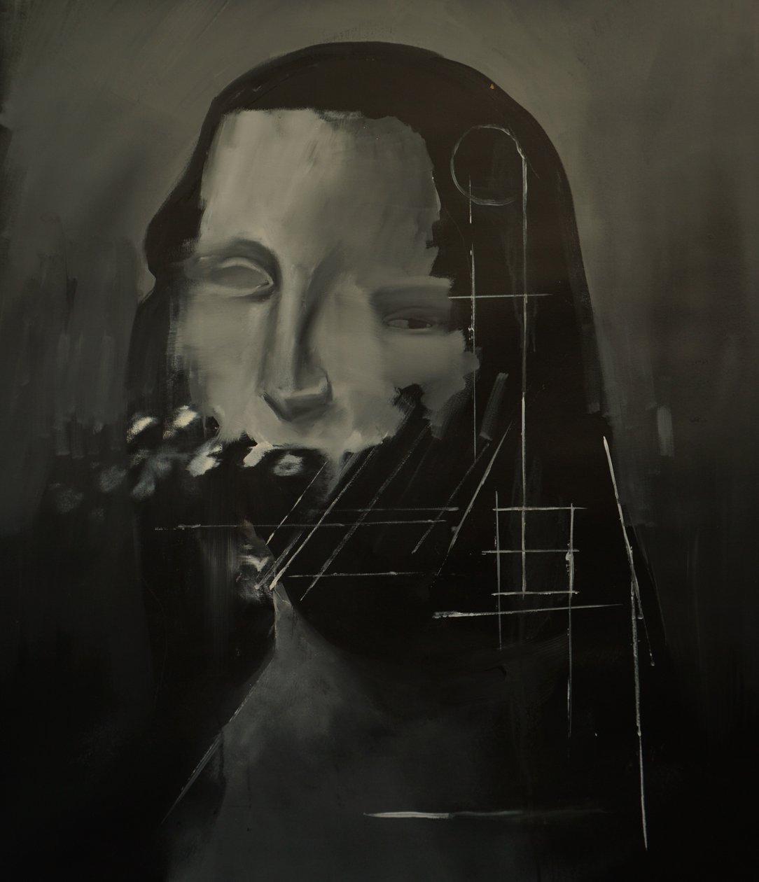 Gioconda, 2023 (akryl i olej na płótnie) autorstwa Oscar Nin