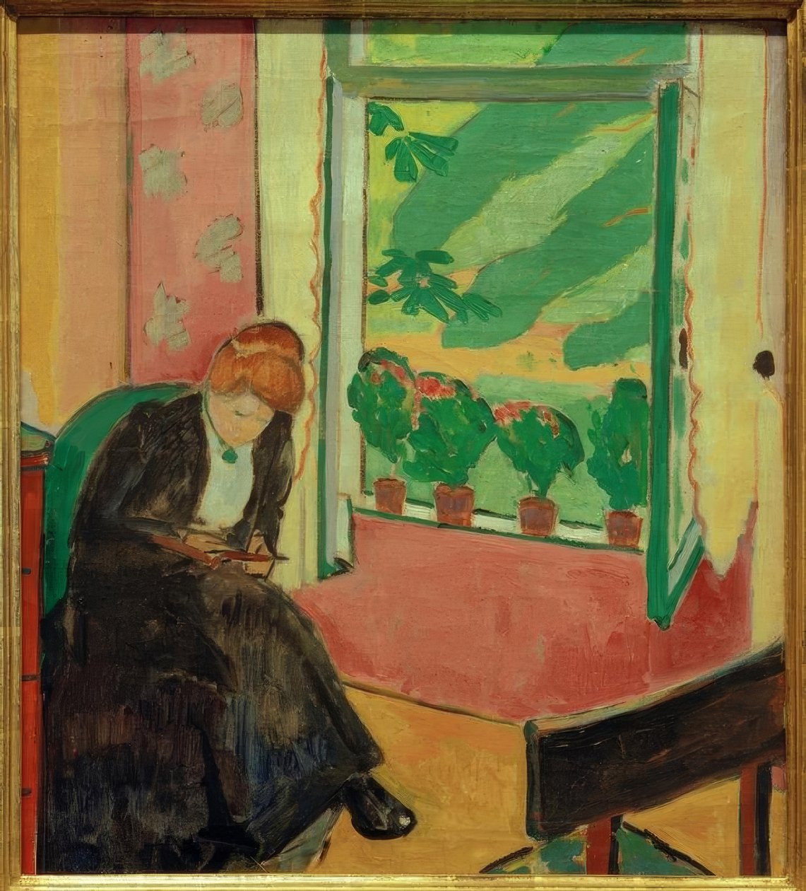 Czarna kobieta przy oknie (Marg Moll) autorstwa Oskar Moll