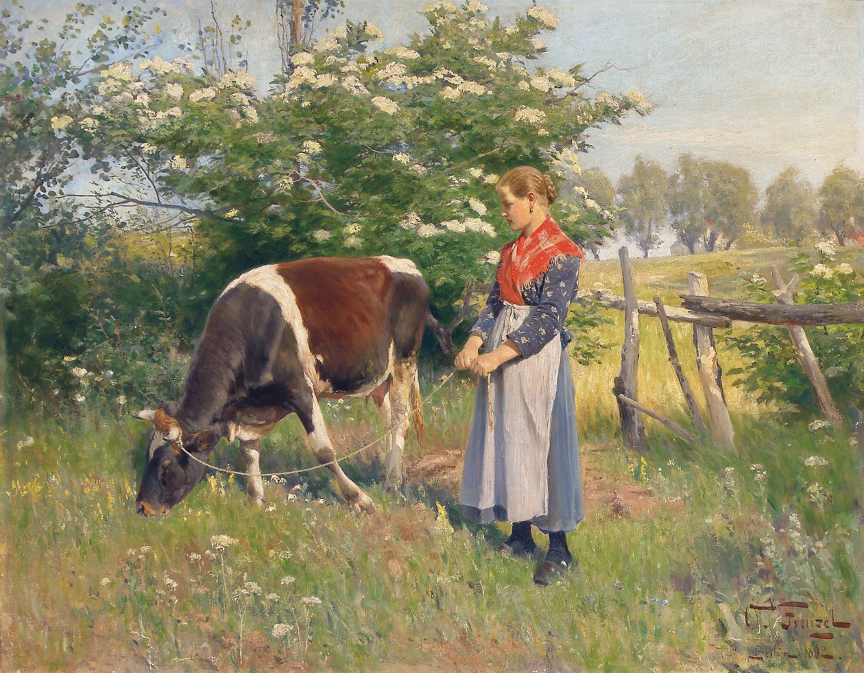 Mleczarka, 1892 autorstwa Oskar Frenzel