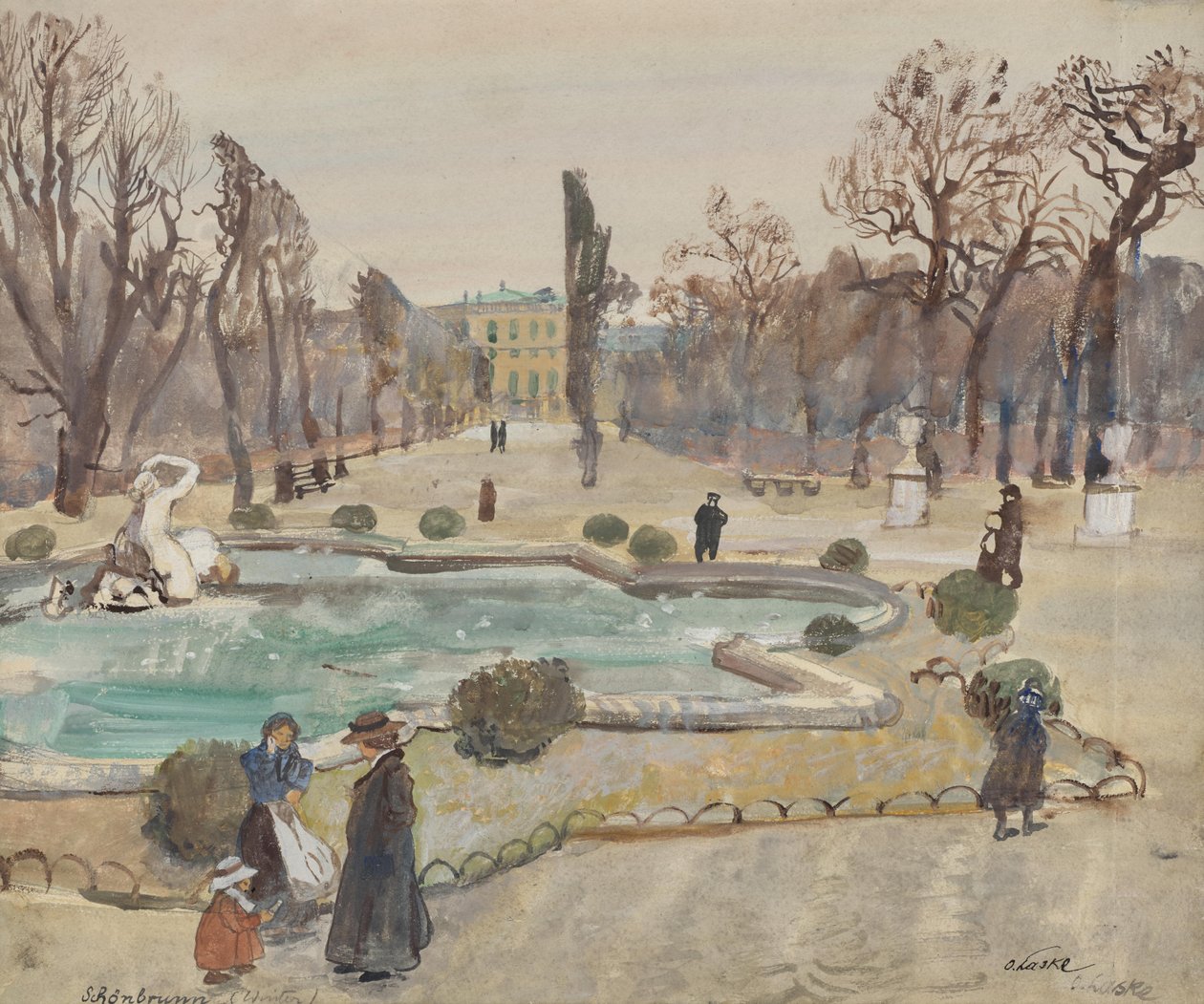 Schönbrunn (zima) autorstwa Oskar Laske
