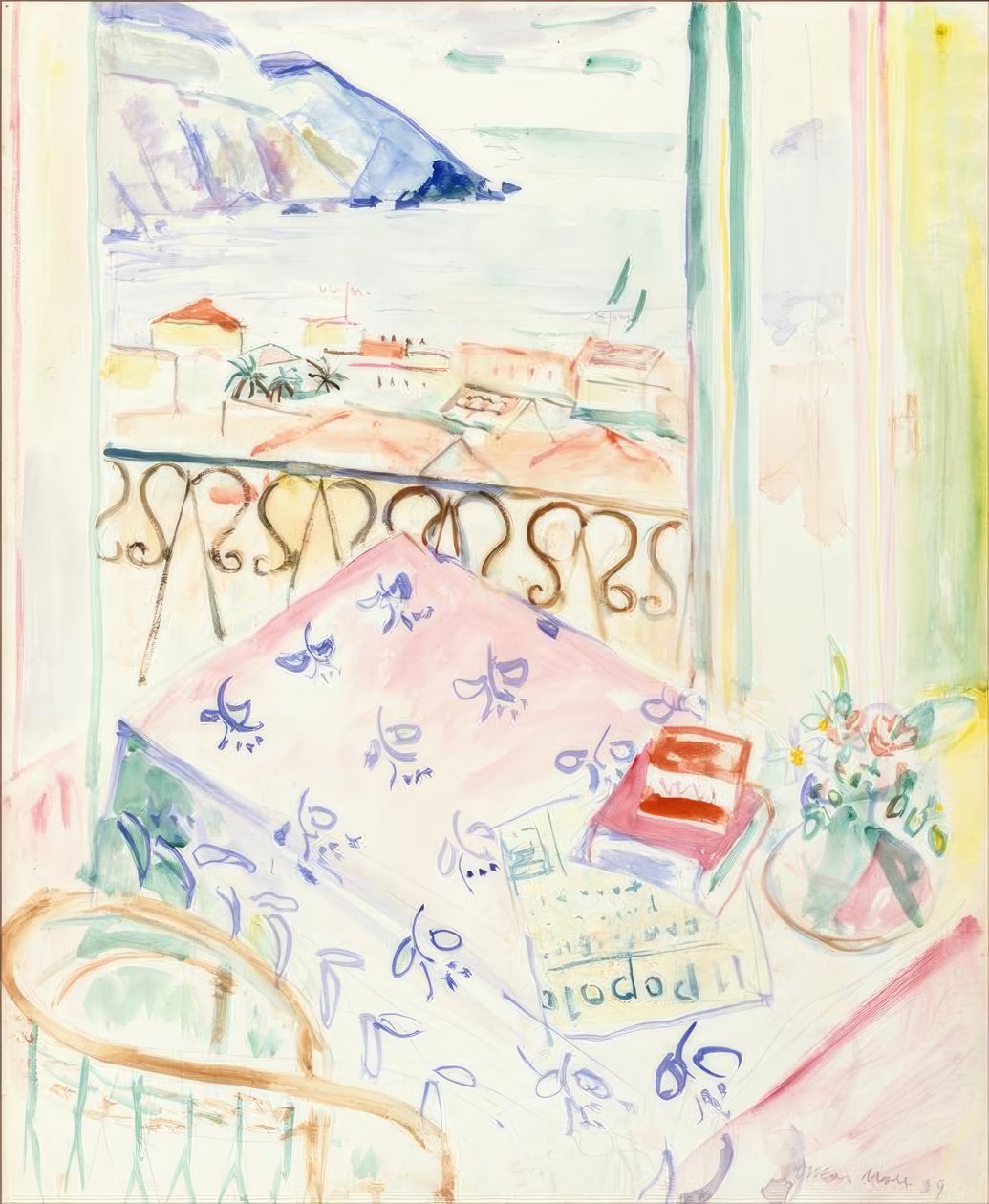 Pokój z balkonem z widokiem na Positano autorstwa Oskar Moll
