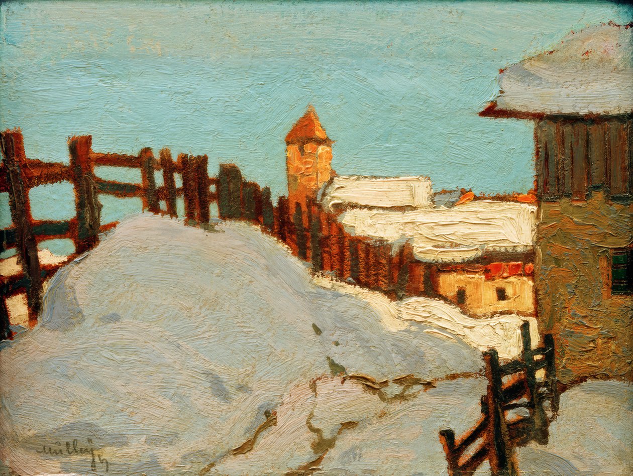 Dorf im Winter autorstwa Oskar Mulley