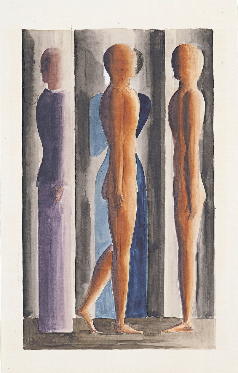 Tworzenie. Trójrozbiór, 1926 autorstwa Oskar Schlemmer