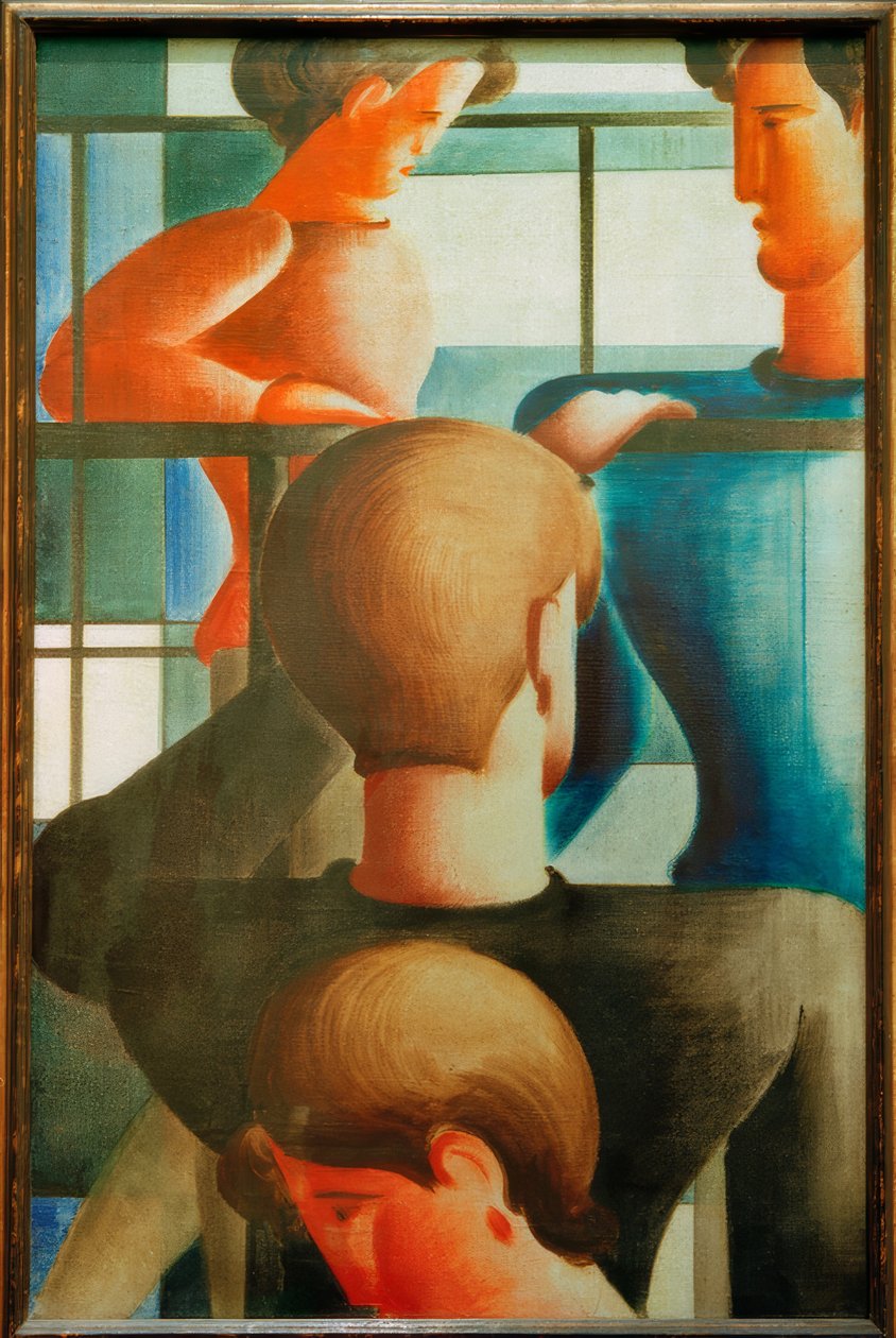 Grupa przy barierce I autorstwa Oskar Schlemmer
