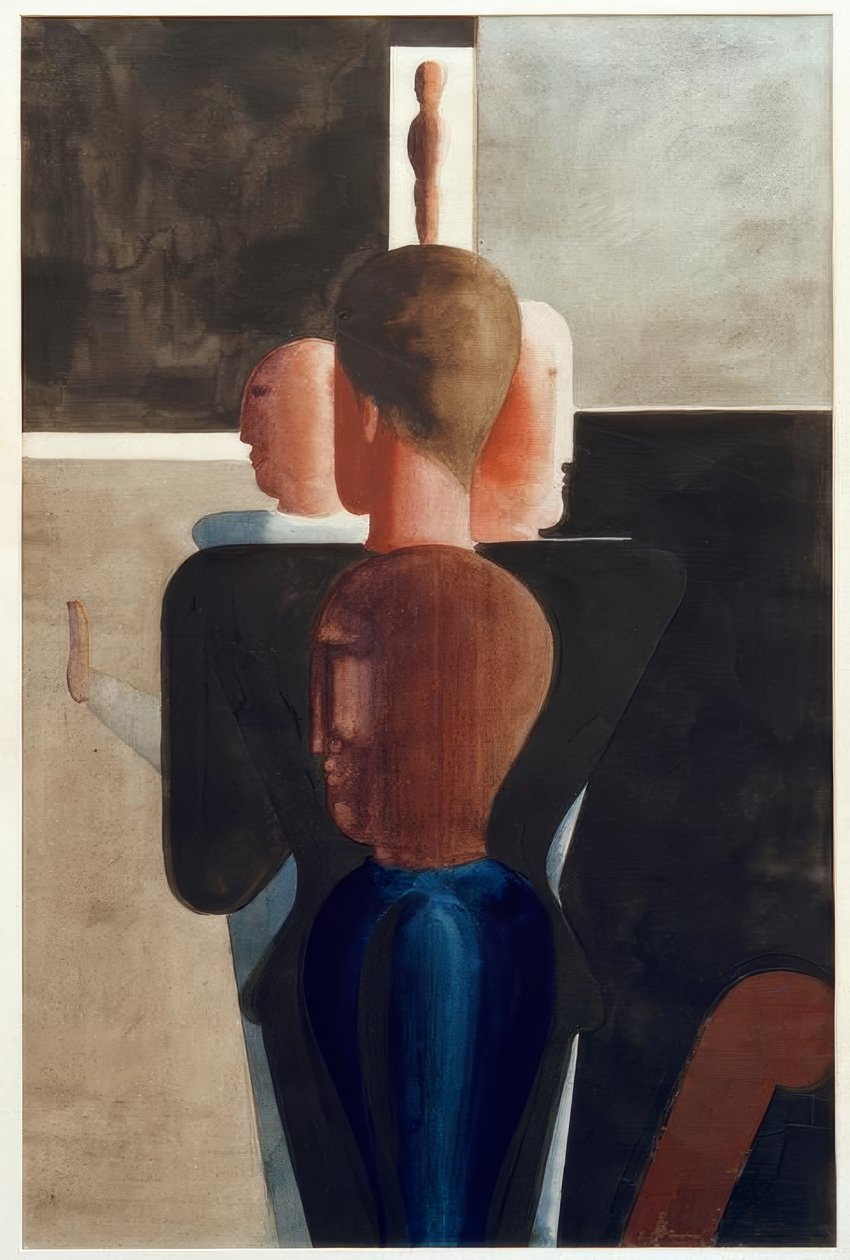 Koncentryczna grupa w przestrzeni autorstwa Oskar Schlemmer