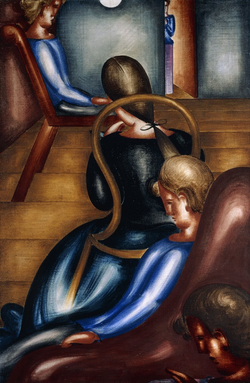 duża grupa siedząca 1; Duża grupa siedzeń 1 autorstwa Oskar Schlemmer