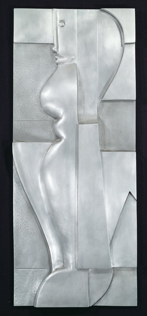 Relief H. Figura abstrakcyjna, 1919 (aluminium) autorstwa Oskar Schlemmer