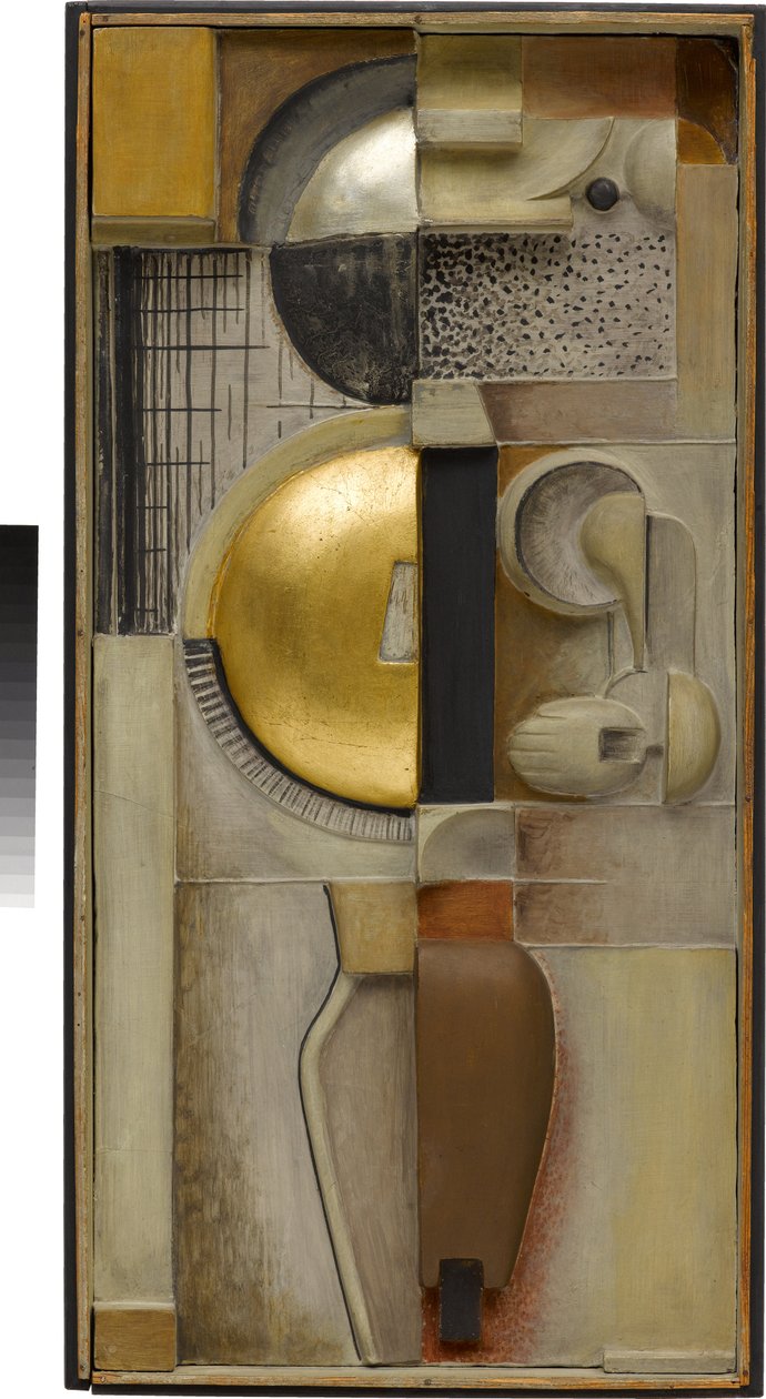 Relief JG in Bronze autorstwa Oskar Schlemmer