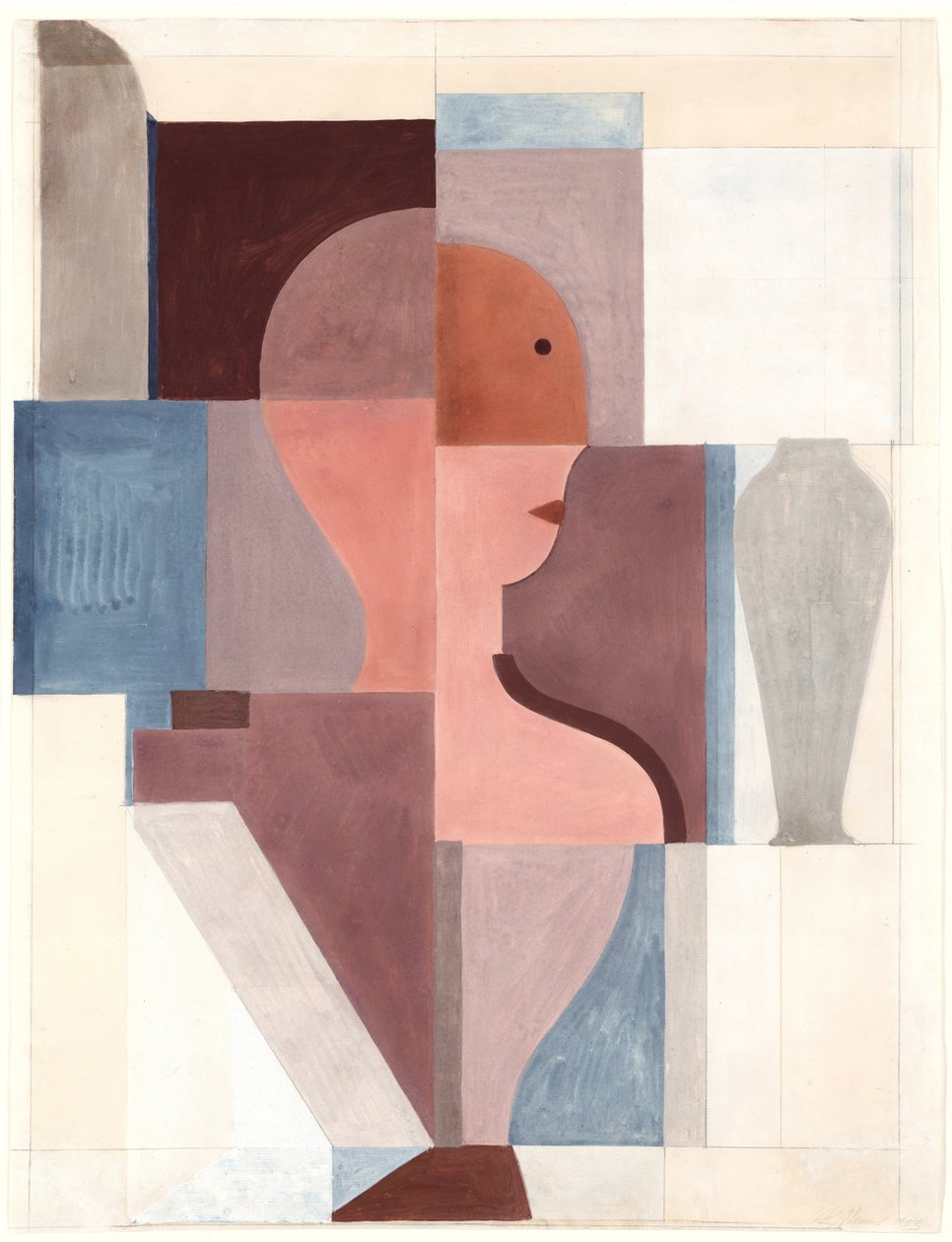 Podziel połowę figury w prawo, 1923. autorstwa Oskar Schlemmer
