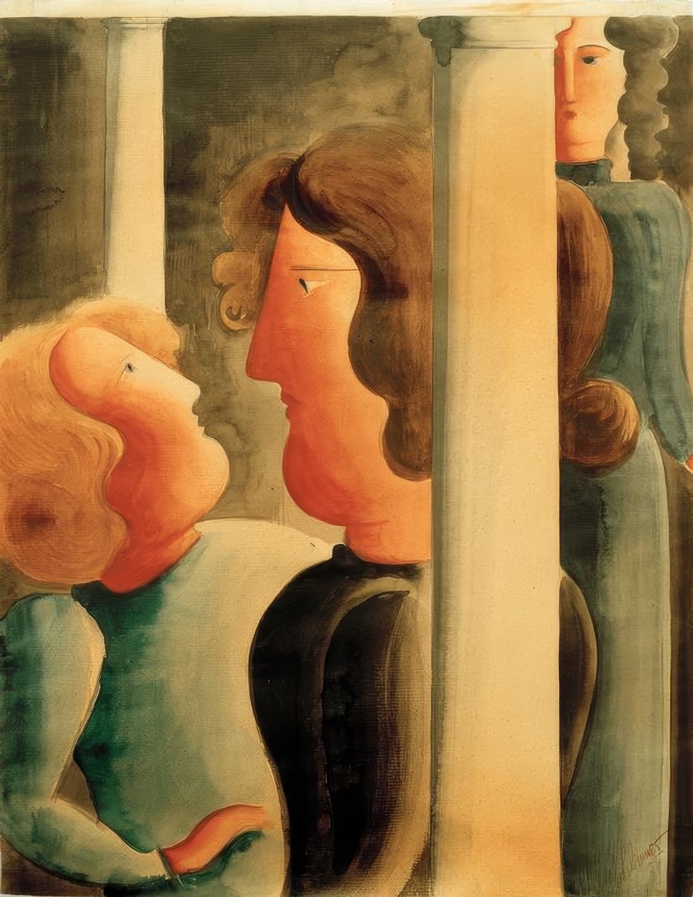 Między filarami autorstwa Oskar Schlemmer