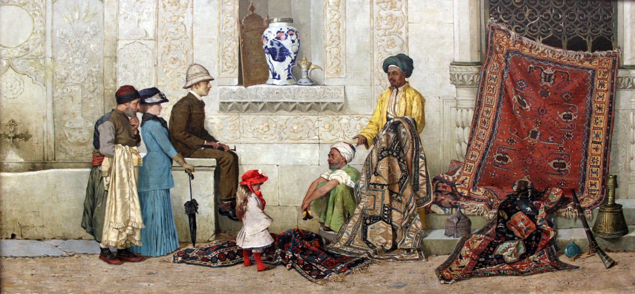 Perski sprzedawca dywanów na ulicy autorstwa Osman Hamdi Bey