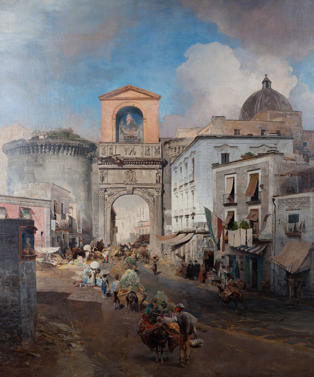 Spacer na rynek autorstwa Oswald Achenbach