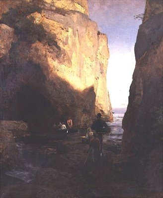 Wejście do groty autorstwa Oswald Achenbach