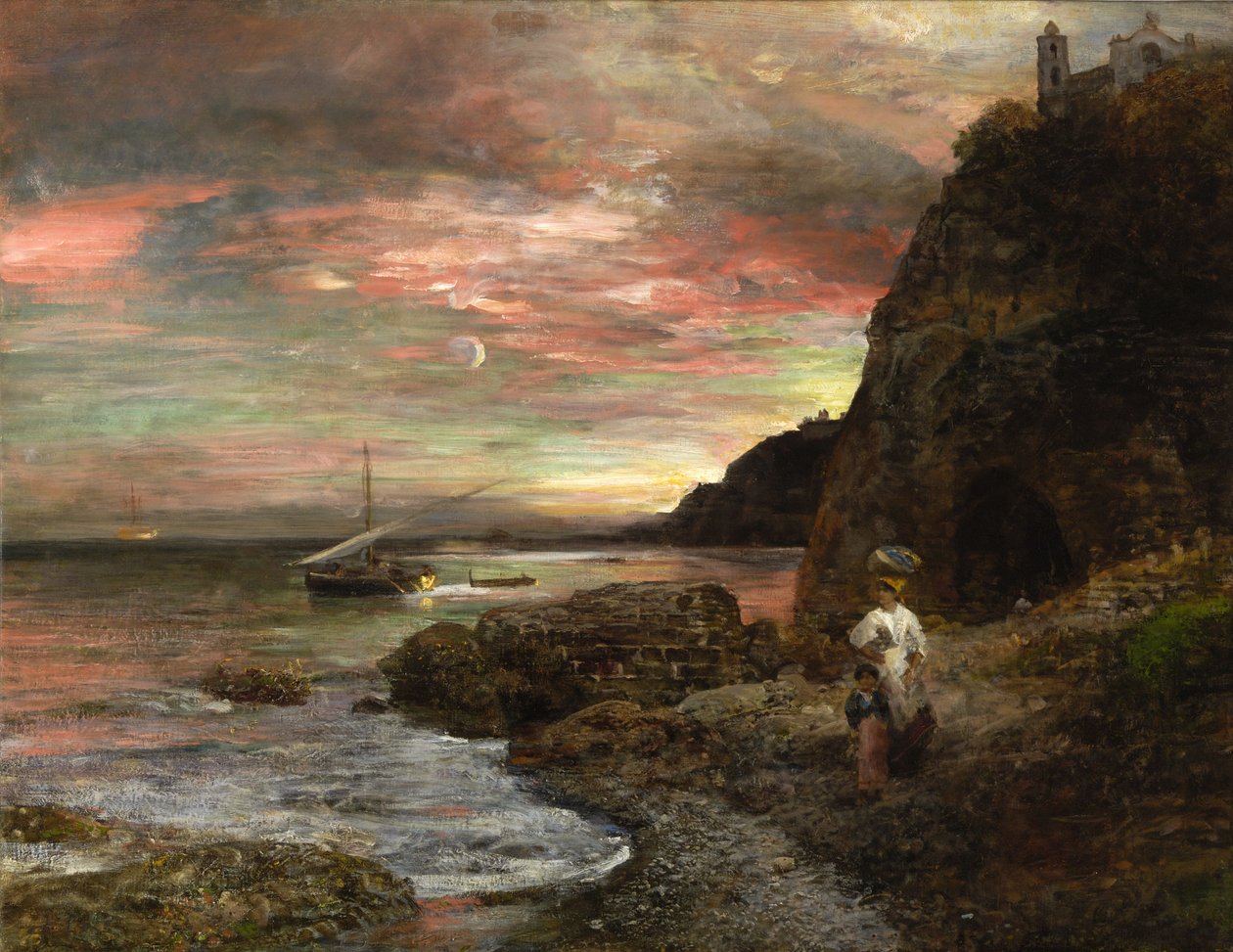 Wieczorne słońce w Posillipo autorstwa Oswald Achenbach