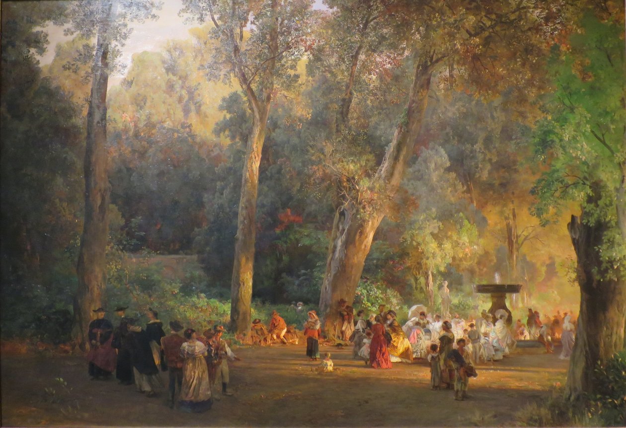 W parku Villa Torlonia autorstwa Oswald Achenbach