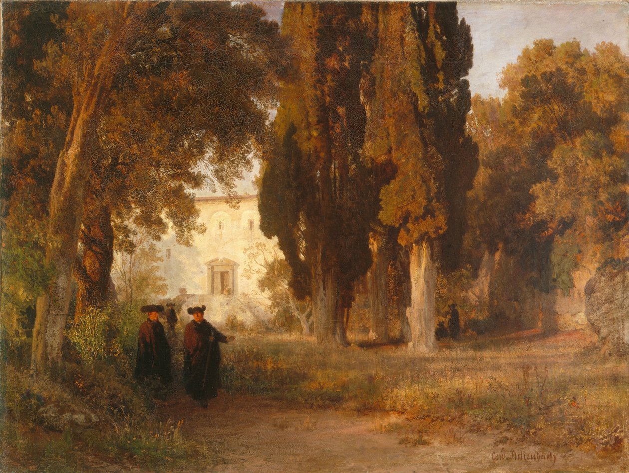 Ogród Klasztorny, po 1857 autorstwa Oswald Achenbach