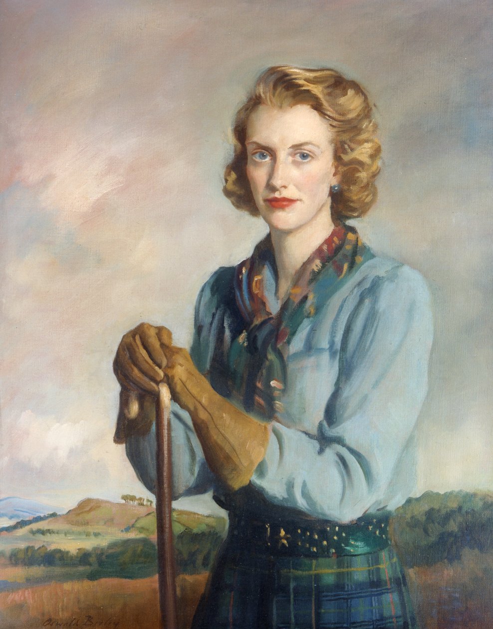 Portret Elżbiety autorstwa Oswald Hornby Joseph Birley
