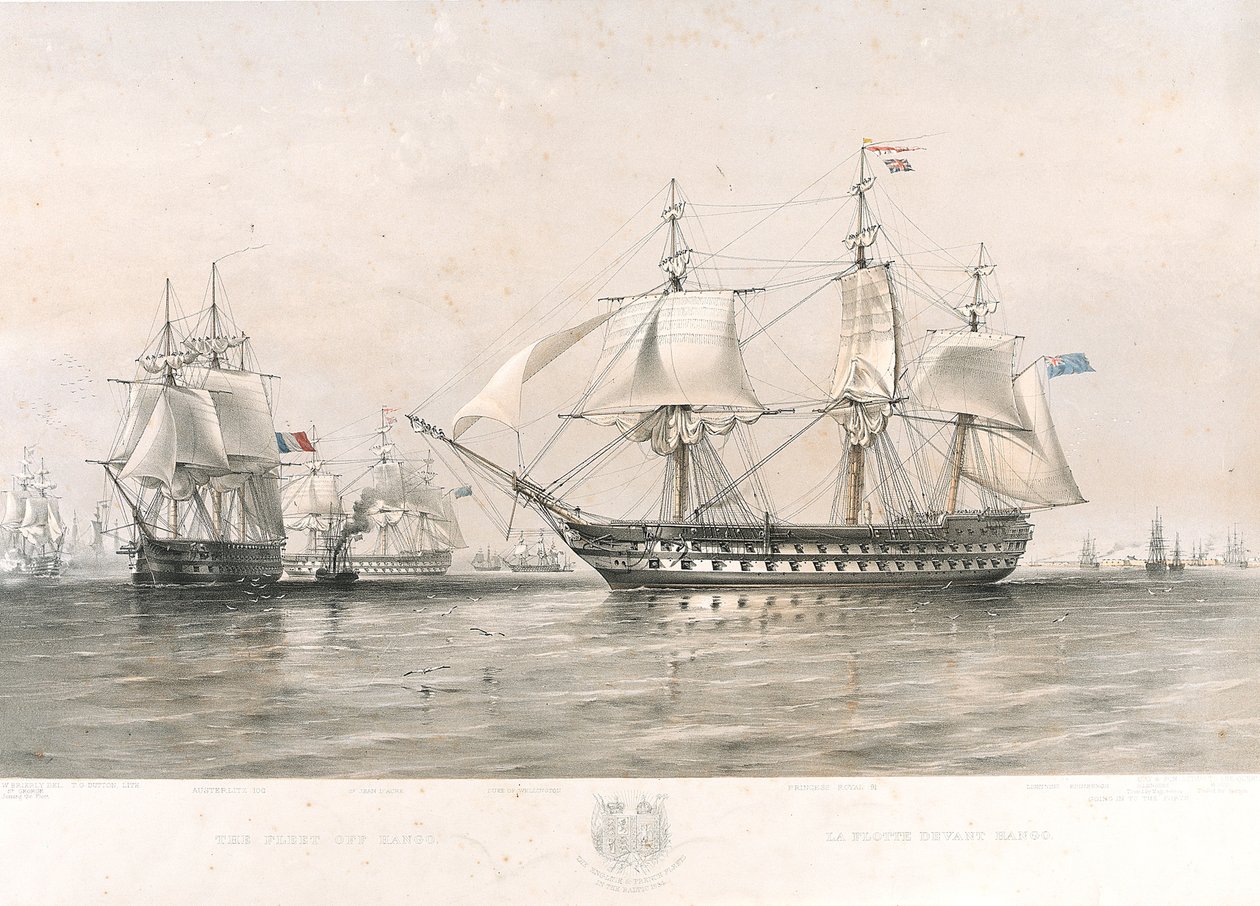 Floty angielska i francuska na Bałtyku autorstwa Oswald Walters (after) Brierly