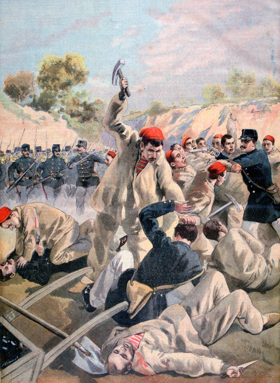 Bunt francuskich anarchistów w Gujanie, 1894 autorstwa Oswaldo Tofani