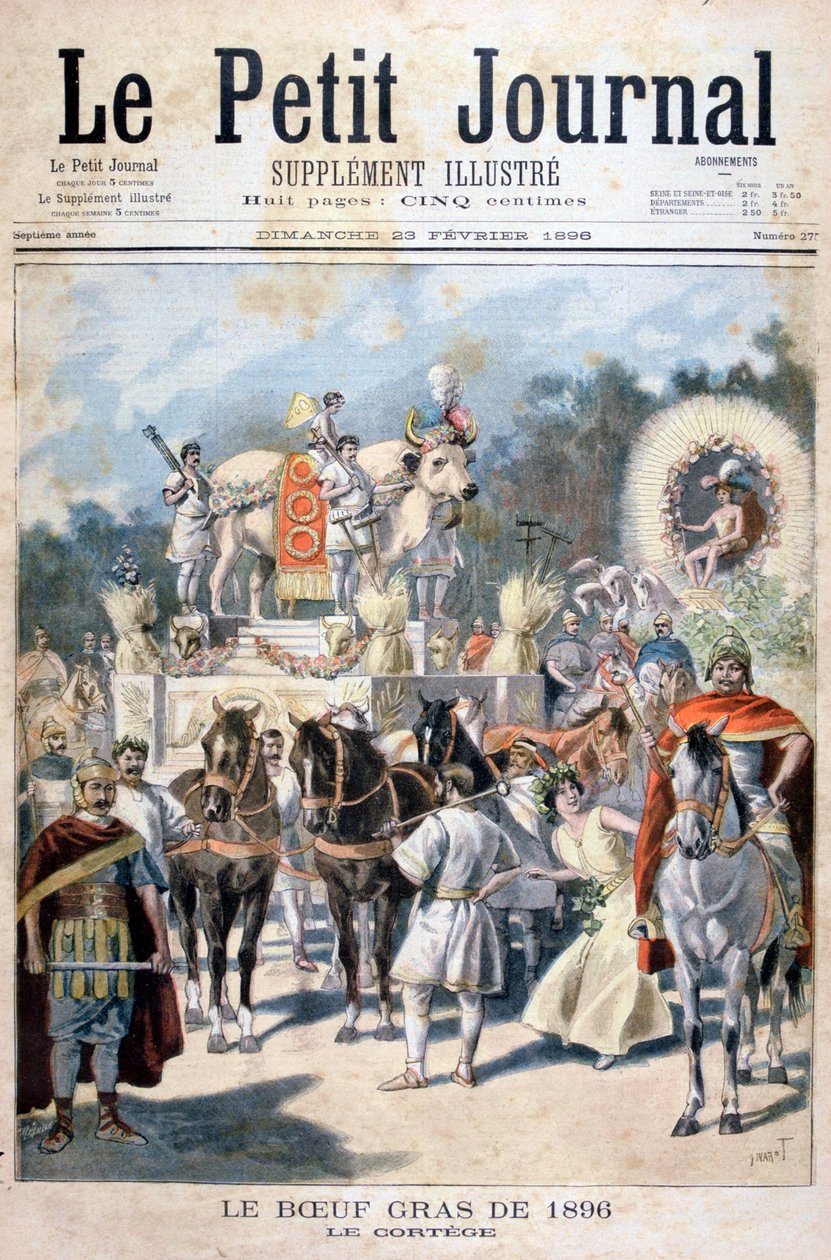 Uroczystości utuczonego wołu w Paryżu, 1896 r. autorstwa Oswaldo Tofani