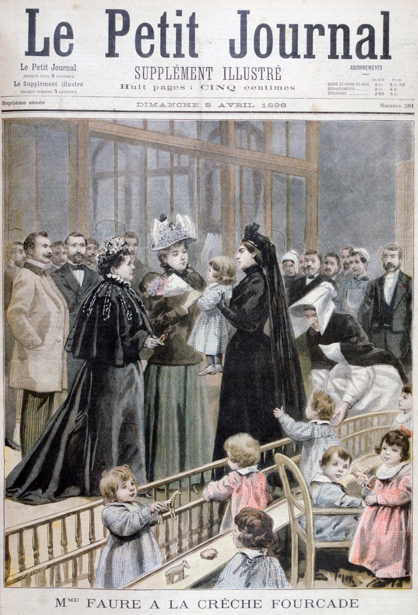 Madame Faure w Fourcade Creche, Francja, 1896 autorstwa Oswaldo Tofani