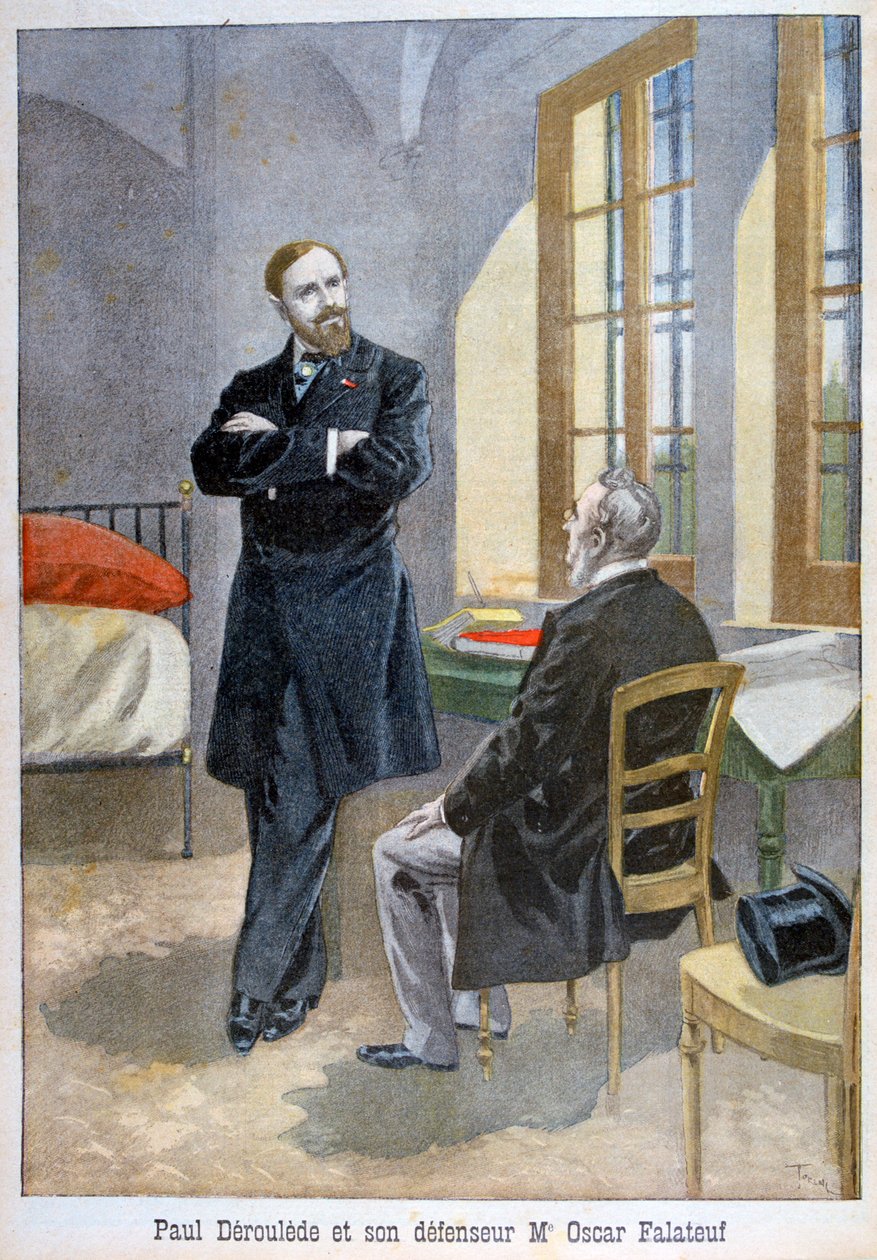 Paul Déroulède i jego obrońca Oscar Falateuf, 1899. autorstwa Oswaldo Tofani