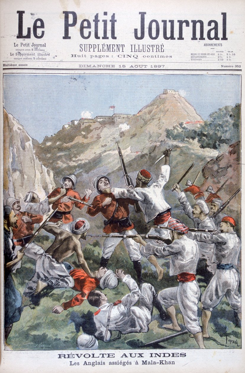 Bunt na granicy północno-zachodniej, Brytyjczycy oblężeni w Malakand, Indie, 1897 autorstwa Oswaldo Tofani