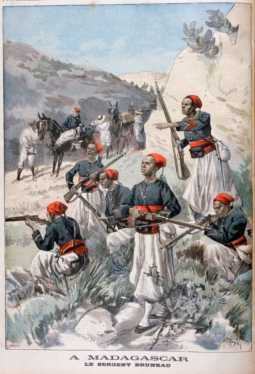 Oddziały senegalskie, Madagaskar, 1897 autorstwa Oswaldo Tofani