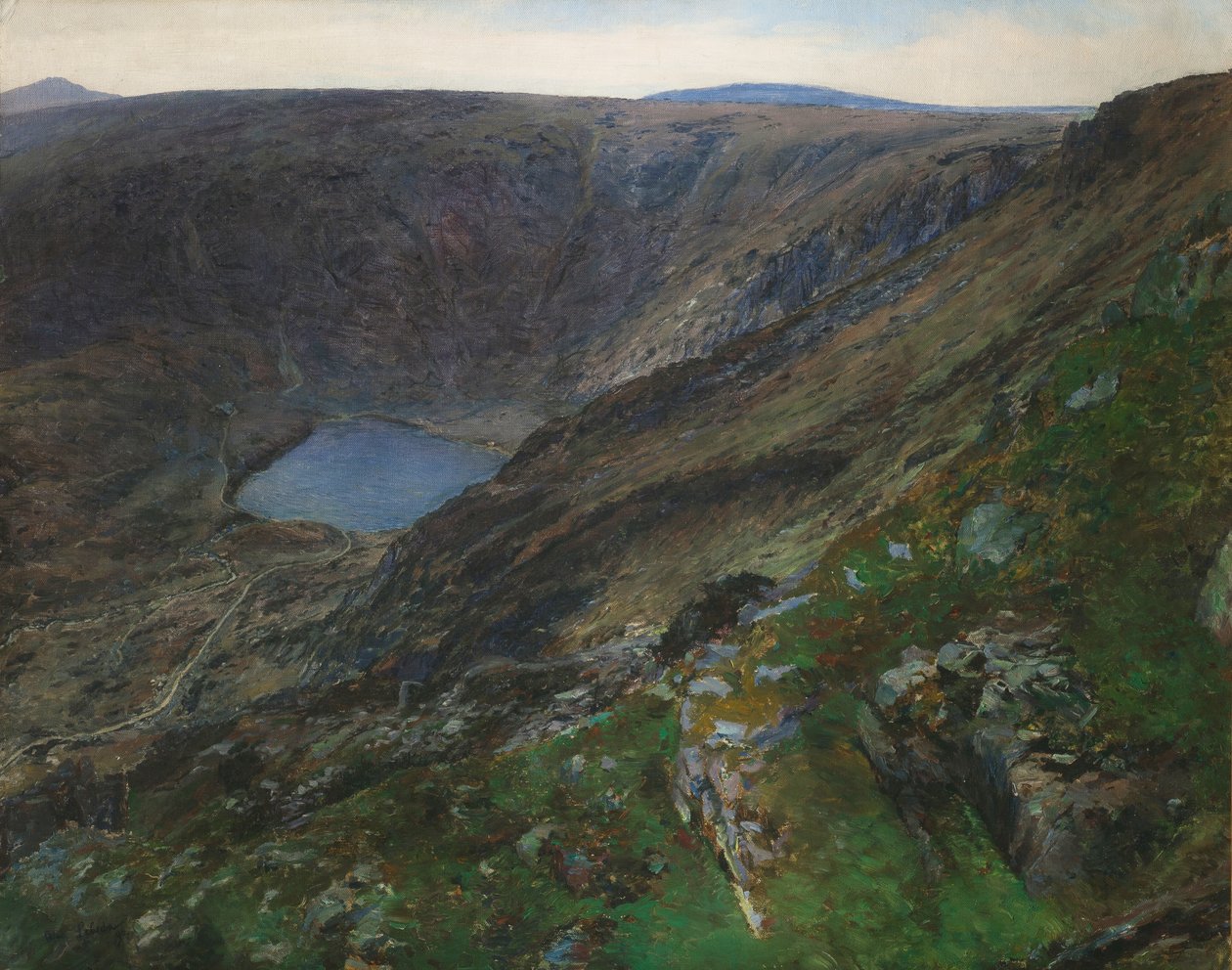 Górskie Jezioro w Karkonoszach, 1896 autorstwa Otakar Lebeda