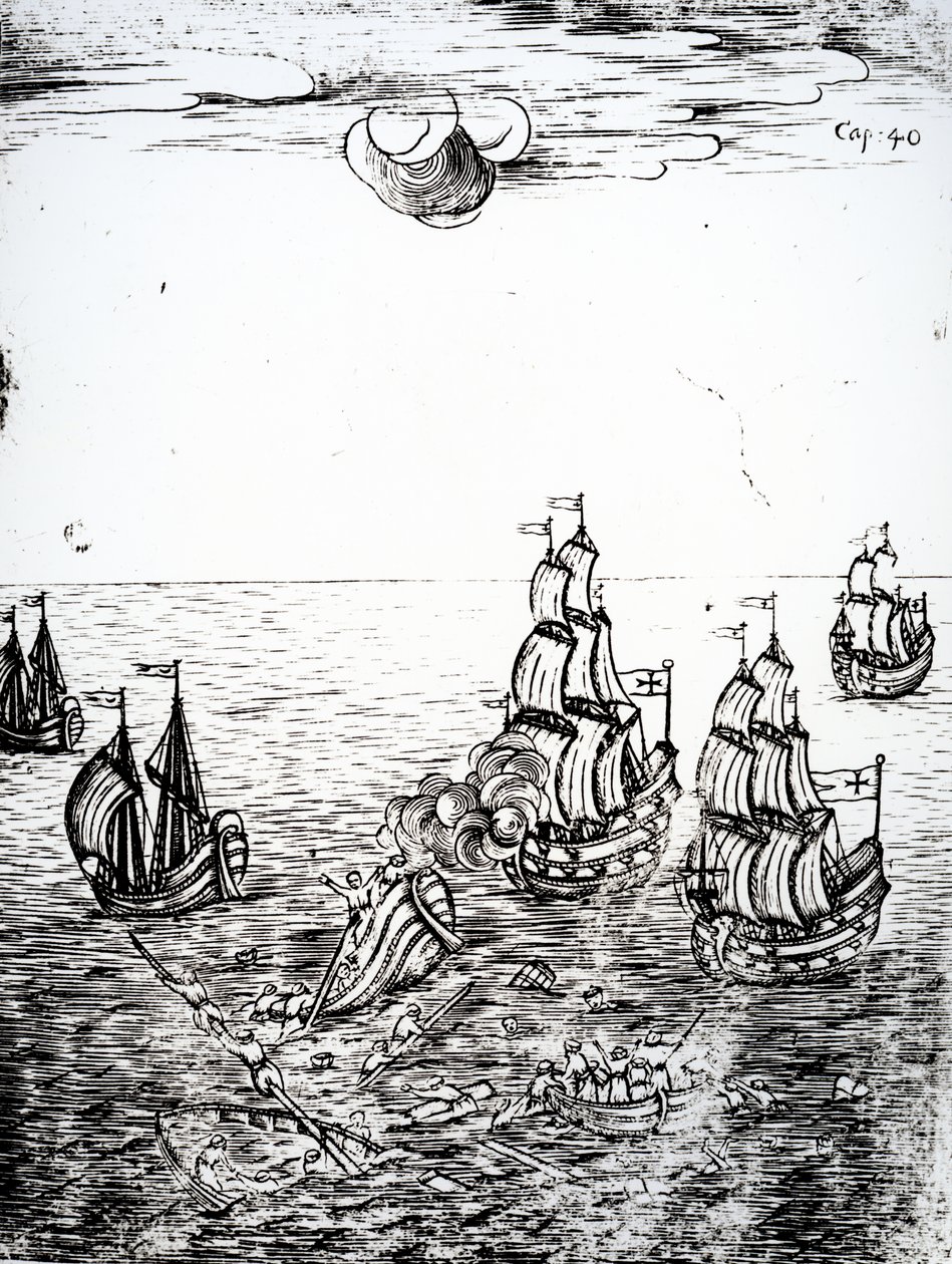 Wrak statku, 1694 autorstwa Othon Frederic von der Groben