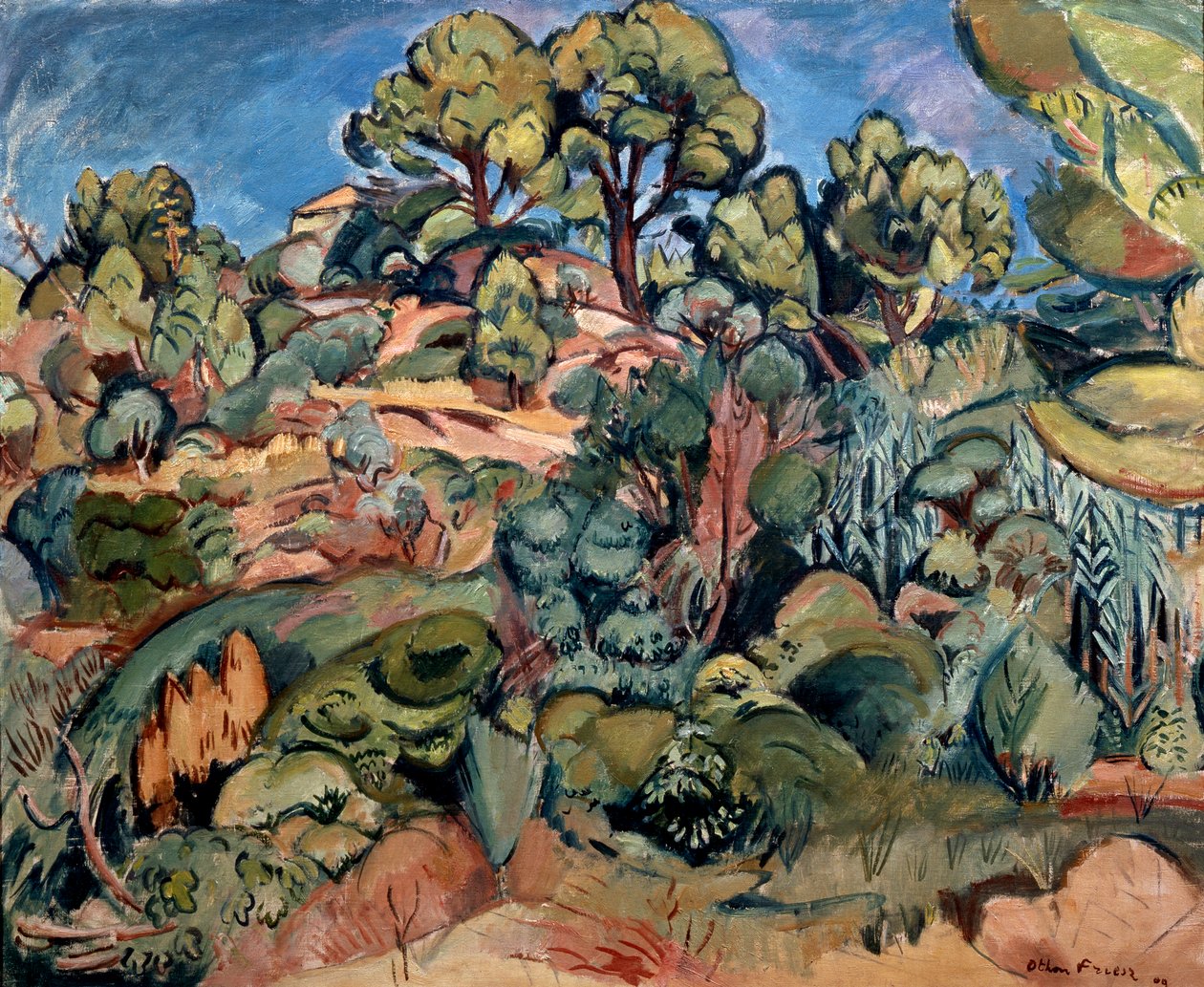 „Drzewa w Cassis”, 1909. autorstwa Othon Friesz