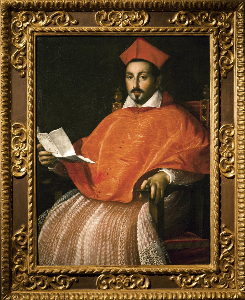 Portret kardynała Scipione Borghese (Scipione Caffarelli-Borghese) (1577-1633) autorstwa Ottavio Leoniego - autorstwa Ottavio Mario Leoni