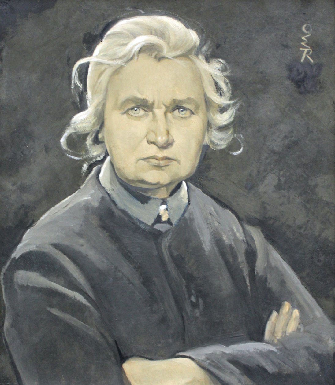 Autoportret ze złożonymi ramionami autorstwa Ottilie Roederstein