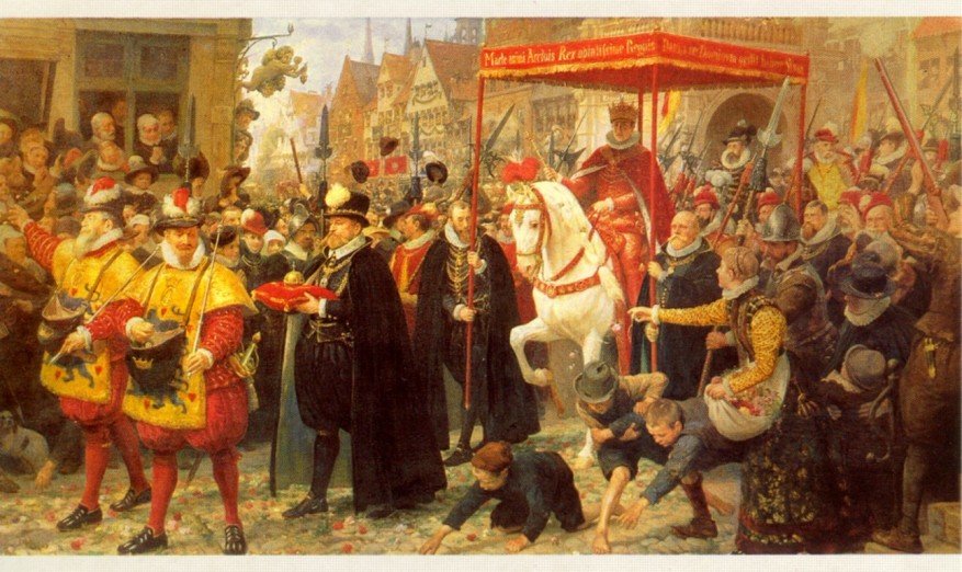 Koronacja Christiana zm. 4. w 1596 r autorstwa Otto Bache