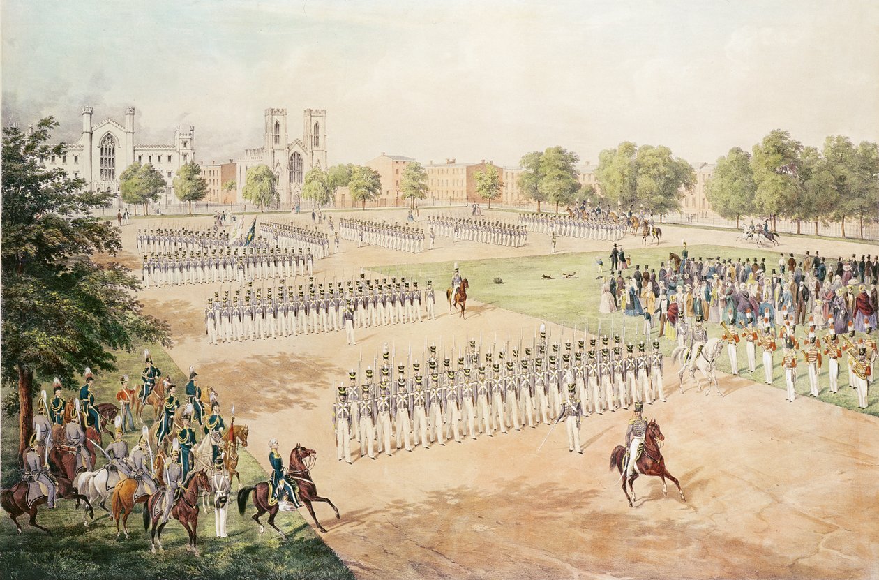 Gwardia Narodowa 7. Pułku NYSM, ryty C. Gildemeister, 1852 autorstwa Otto Botticher