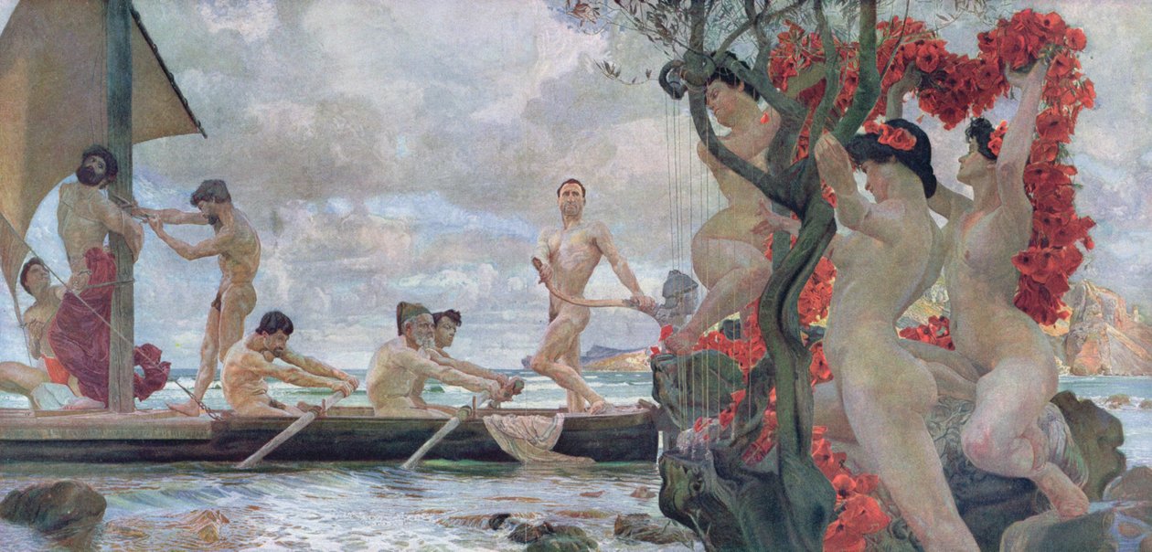 Ulisses i syreny, ok. 1900 autorstwa Otto Greiner