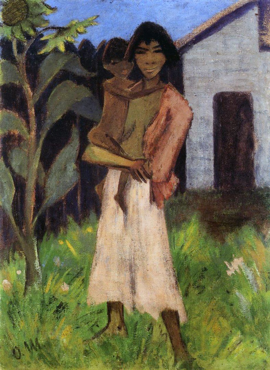 Matka z Dzieciątkiem, 1927 (tempera na płótnie) autorstwa Otto Mueller